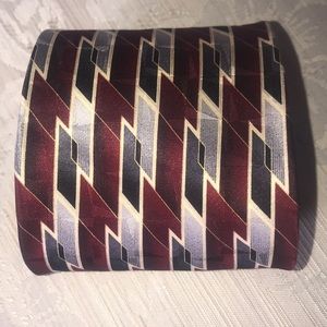 Pierre Cardin Geometric Design Silk Tie
